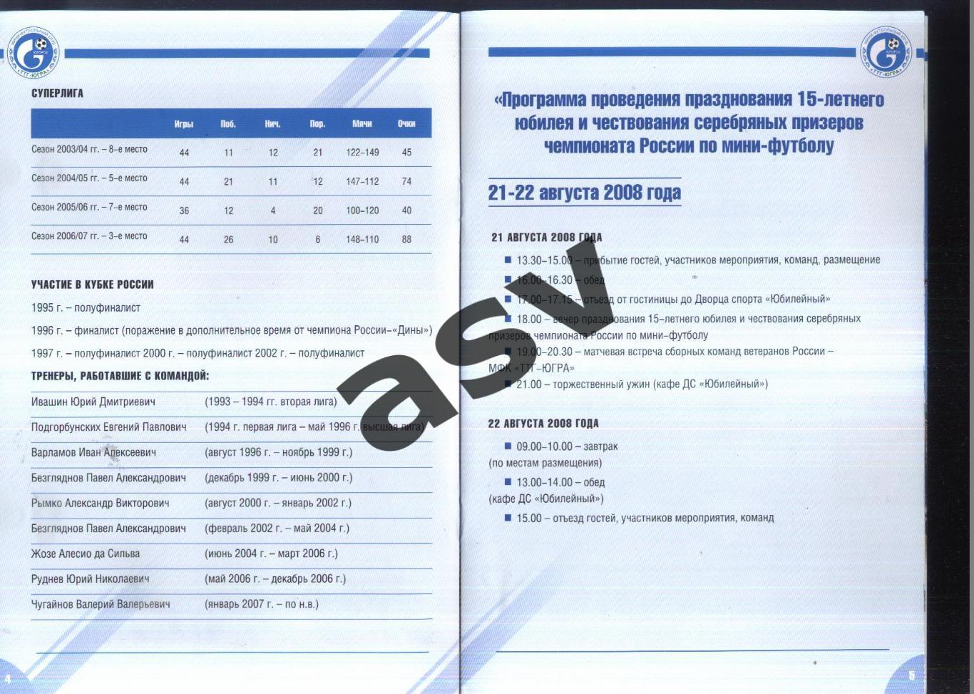 ТТГ-Югра Югорск – сборная ветеранов России — 21.08.2008 Празднование 15-летия юб 1