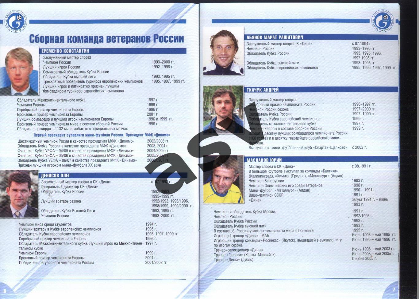 ТТГ-Югра Югорск – сборная ветеранов России — 21.08.2008 Празднование 15-летия юб 2