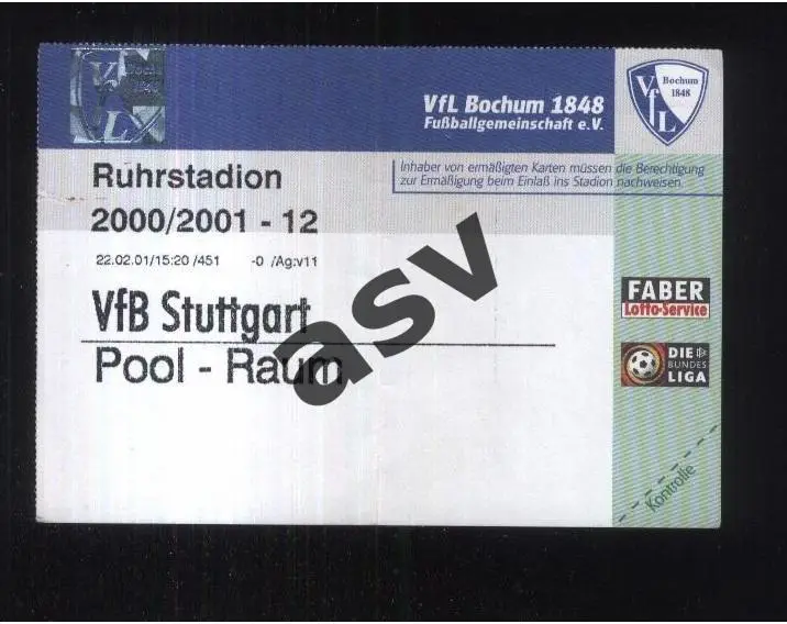 Бохум - Штутгарт — 22.02.2001