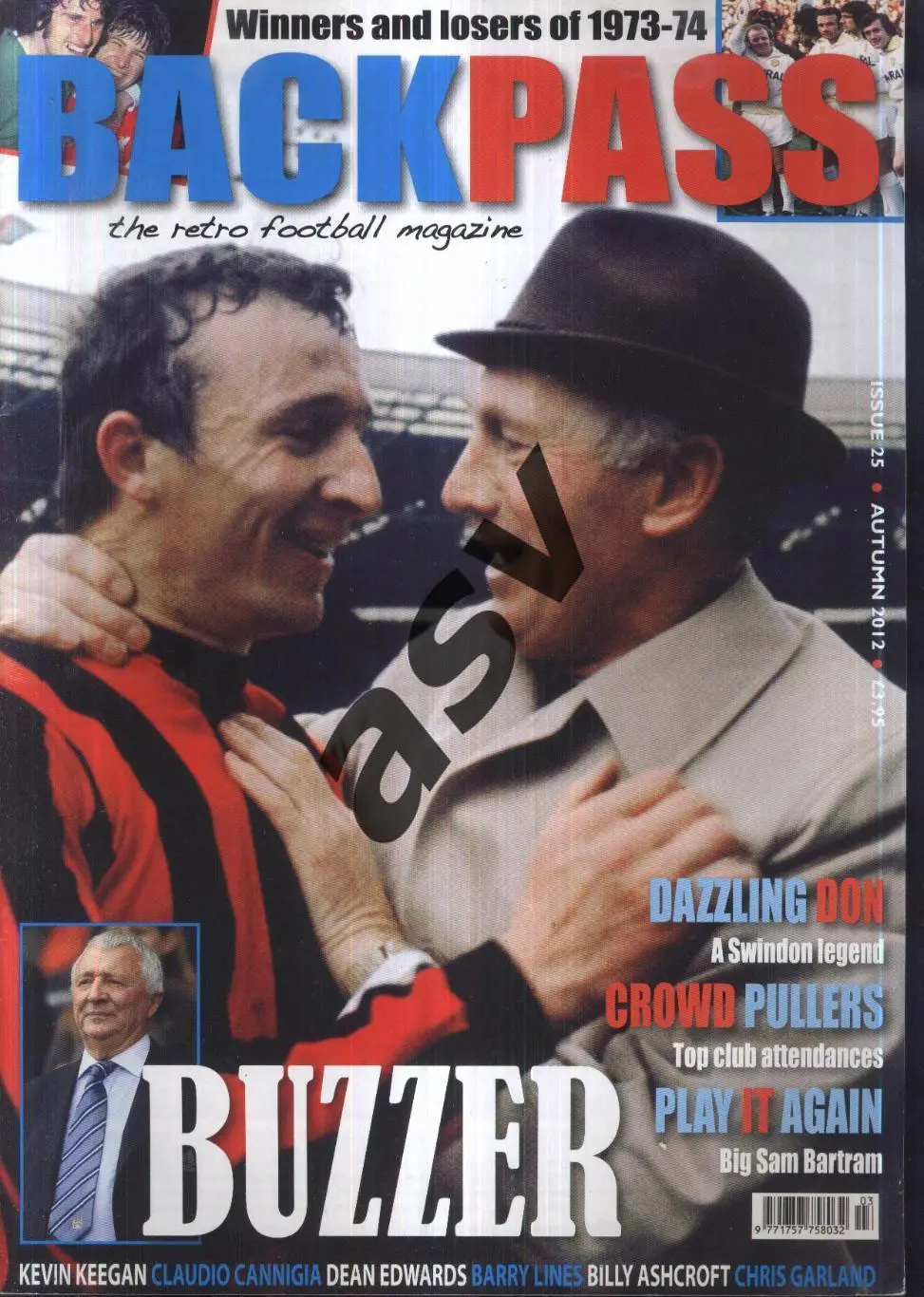 2012 BACKPASS Осень Англия Ретро-футбольный журнал История + Статистика