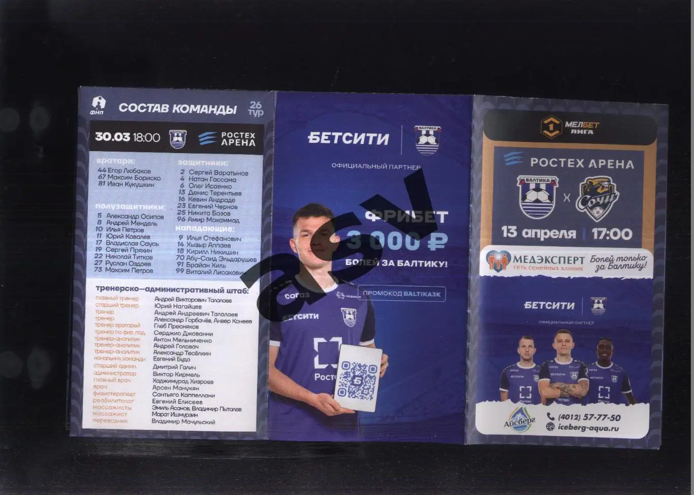 Балтика Калининград - Чайка Песчанокопское — 30.03.2025 1