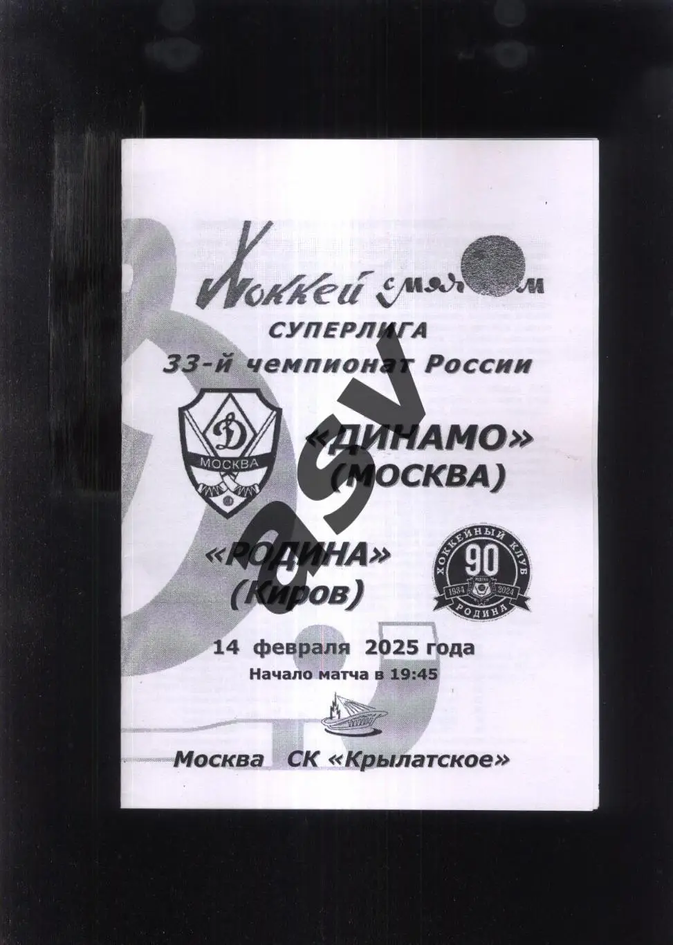 Динамо Москва - Родина Киров — 14.02.2025