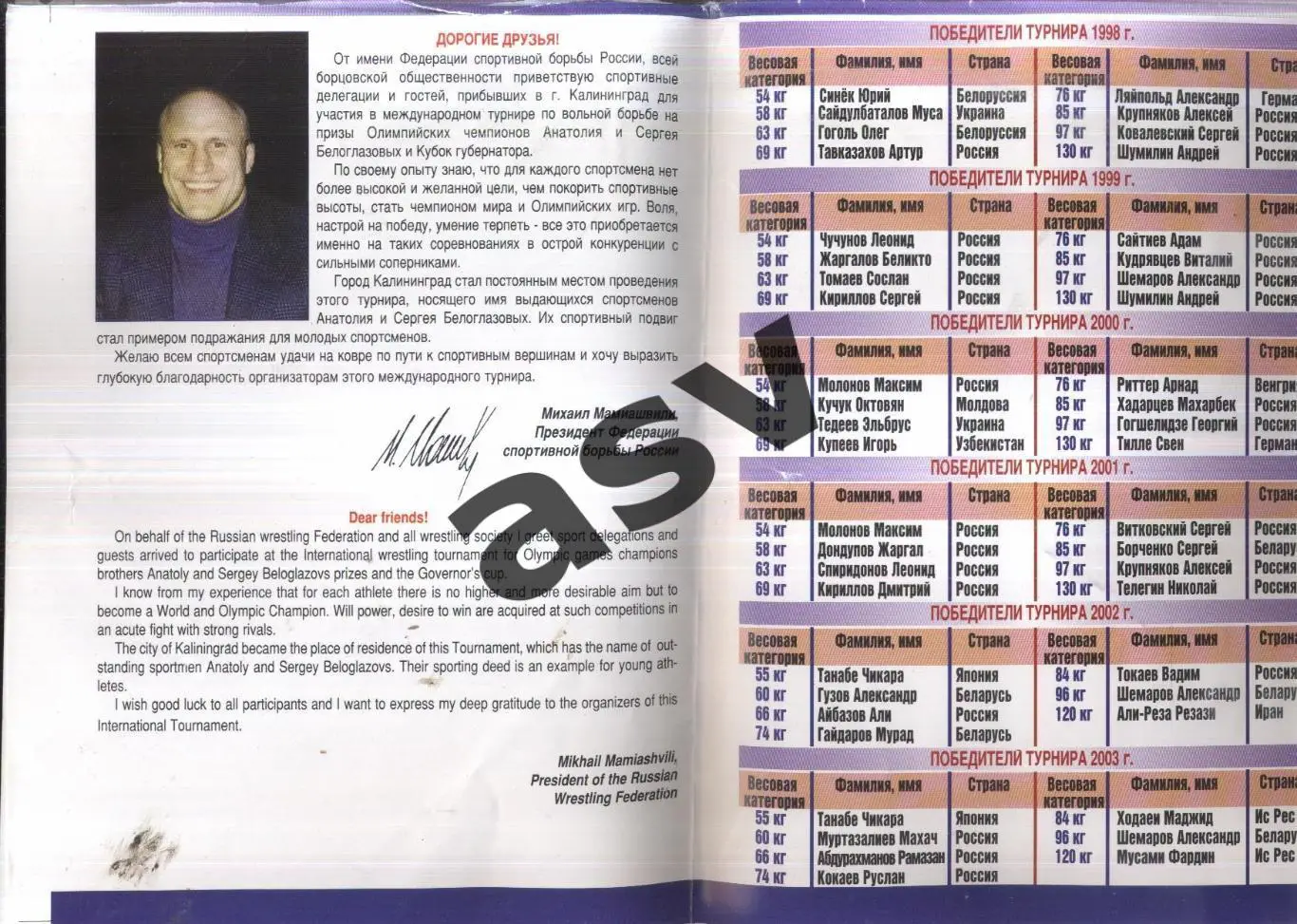 Вольная Борьба Международный Турнир — 22-24.07.2005 Калининград 1
