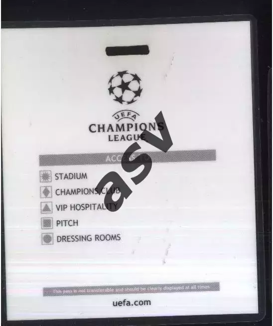 Спартак Москва - Бавария Мюнхен Германи — 25.09.2001 Лига Чемпионов Аккредитация 1