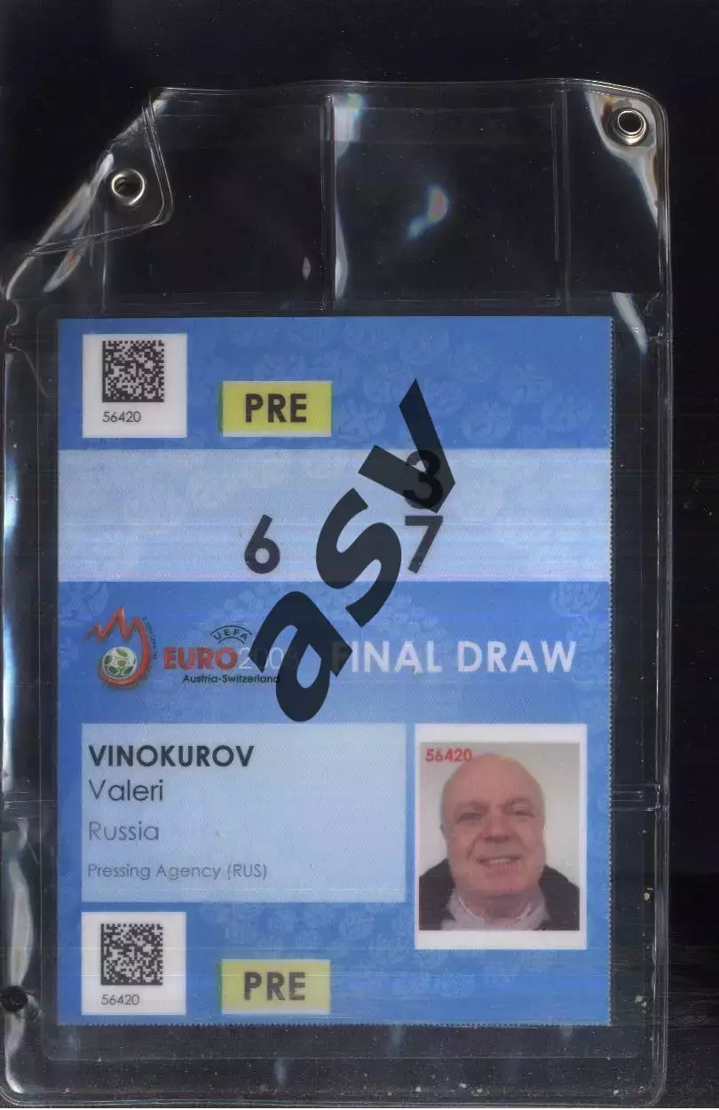 2008 Чемпионат Европы по футболу / Аккредитация / Валерий Винокуров