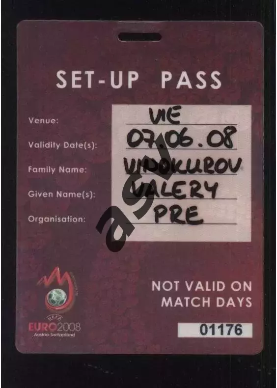 2008 Чемпионат Европы по футболу / Аккредитация / Валерий Винокуров