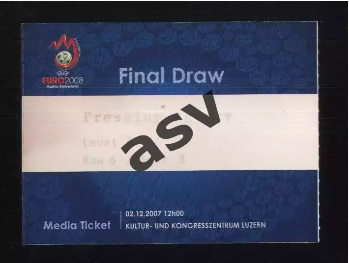 2008 Чемпионат Европы по футболу / Жеребьевка / Люцерн — 02.12.2007