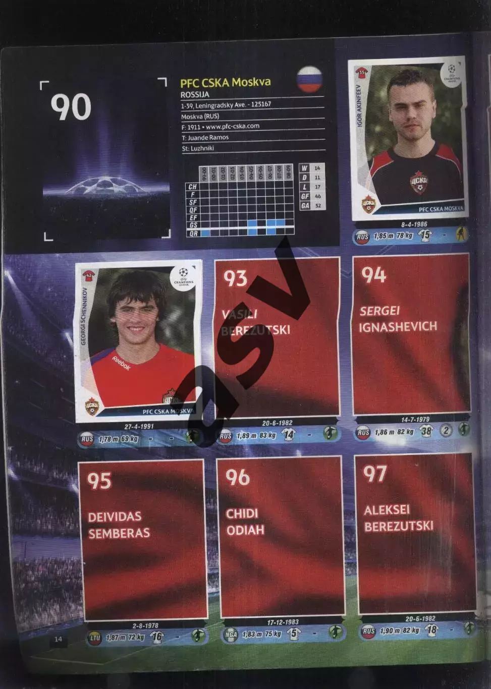 Альбом Лига Чемпионов 2009-2010 (Champions League, Panini, Панини) 6