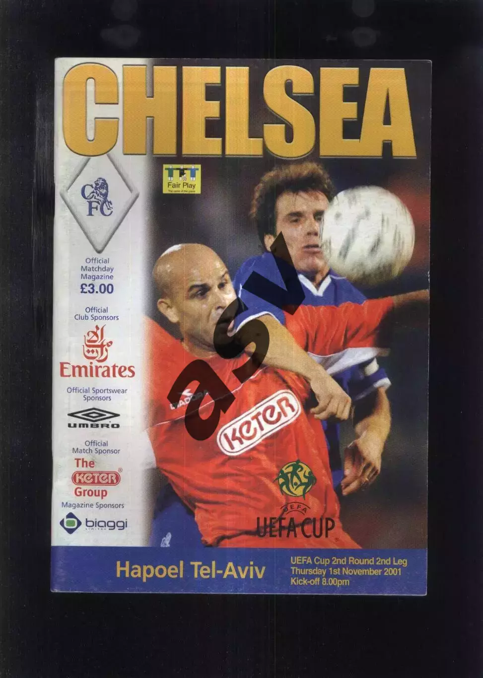 Челси Англия - Хапоэль Тель-Авив Израиль — 01.11.2001 Кубок УЕФА