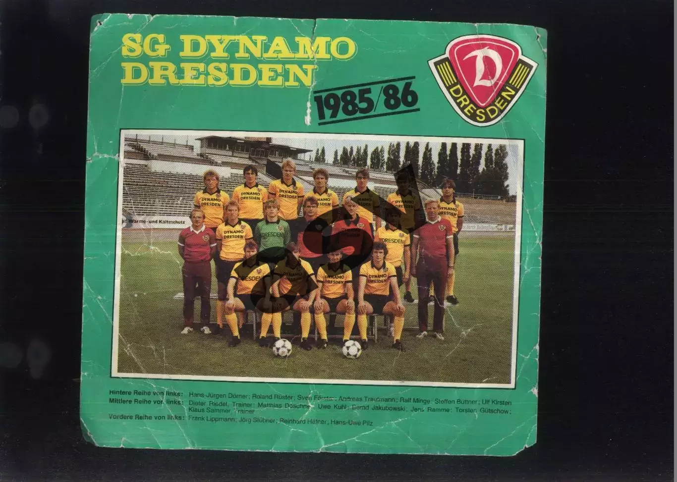 Динамо Дрезден ГДР — 1985/1986 Мини постер