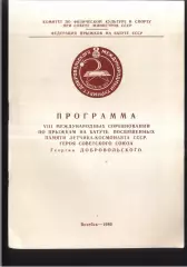 Международные соревнования памяти Г.Добровольского Прыжки на батуте — 25.05.1980
