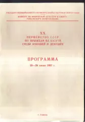 Первенство СССР. Юноши и девушки Прыжки на батуте — 25-26.07.1987 Гомель