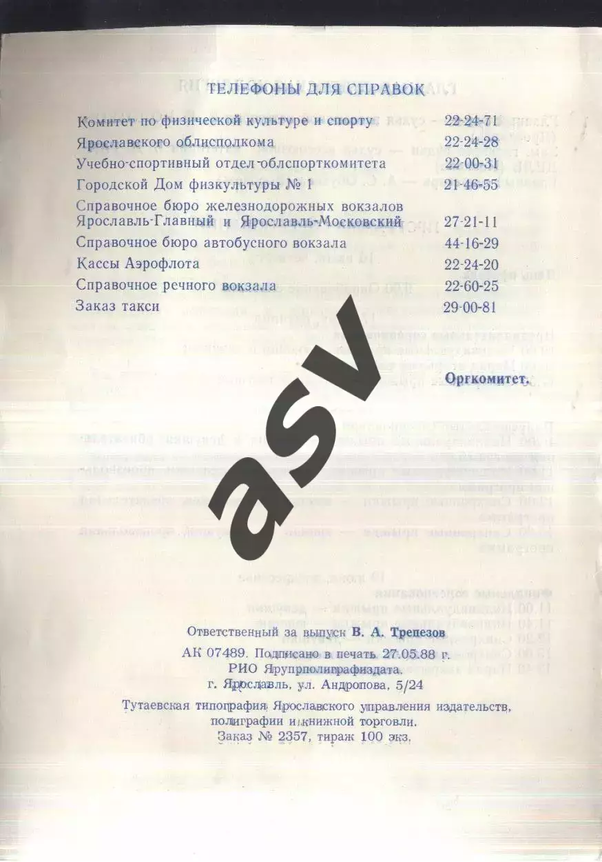 II Летние Всесоюзные юношеские игры Прыжки на батуте — 17-19.07.1988 Ярославль 1