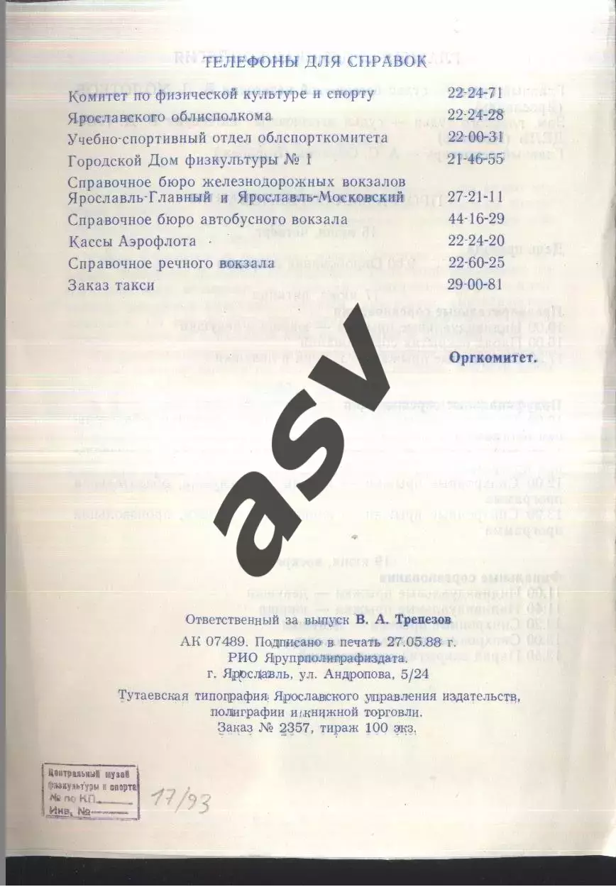 II Летние Всесоюзные юношеские игры Прыжки на батуте — 17-19.07.1988 Ярославль. 1