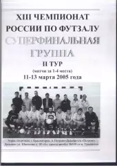 Футзал. Суперфинал. За 1-4 места — 11-13.03.2005 Красногорск Участники на скане