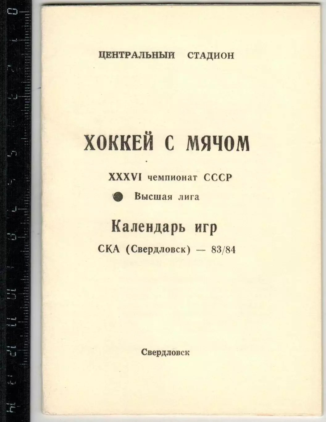 Хоккей с мячом 1983/1984 СКА Свердловск