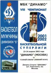 Динамо Москва – Старый Соболь Нижний Тагил 23-24.04.2002 + протокол