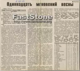 Лада Тольятти – Сокол-ПЖД Саратов 30.05.1997 Газетный отчет