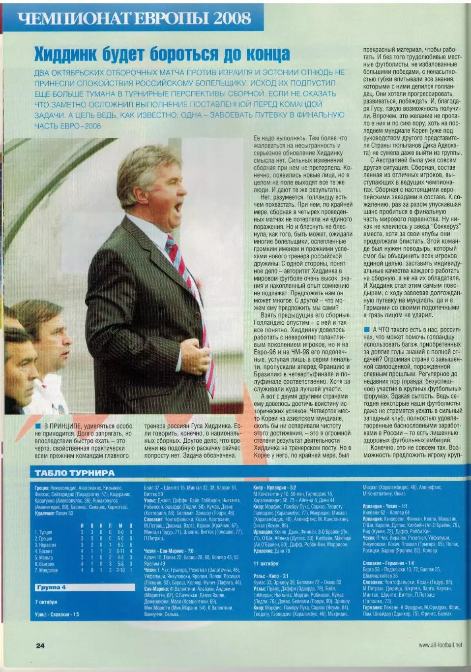 Весь футбол Ноябрь 2006 / Прозвища игроков ЦСКА в ЛЧ ОТЧЕ Ф.Бартез П.Чех ЧМ-1958 4