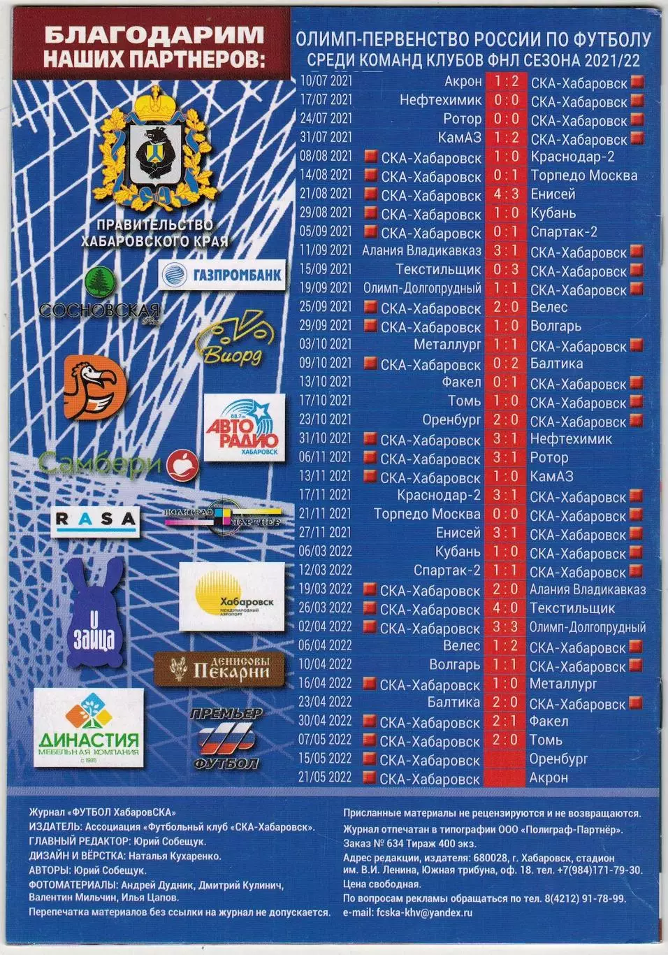 СКА Хабаровск – Оренбург 15.05.2022 / История Чемпионат СССР 1980 1