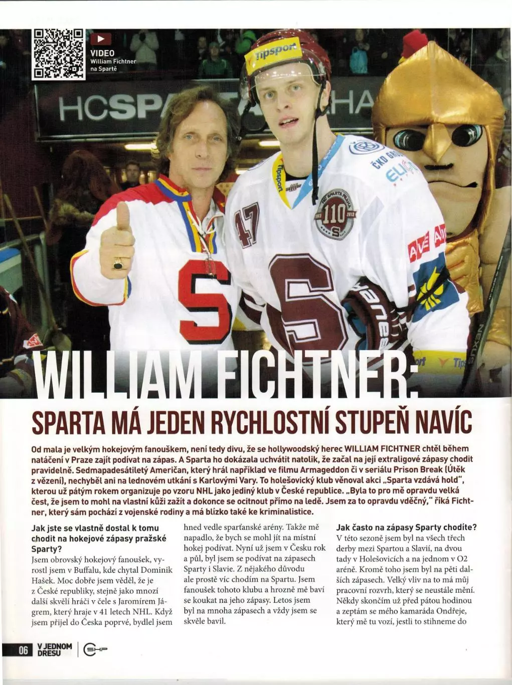 Спортивный журнал V jednom Dresu Март 2014 Прага /ХК Спарта БК Нимбурк У.Фихтнер 2
