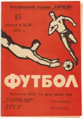 Торпедо Владимир — Труд Воронеж 15.08.1975