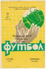 Сталь Орел – Торпедо Владимир 12.05.1975
