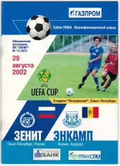 Зенит Санкт-Петербург – Энкамп Андорра 29.08.2002 Кубок УЕФА Квалификация (8:0)