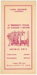 Сибсельмаш Новосибирск – Динамо Москва 07.03.1992