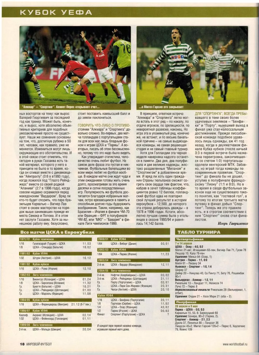 Мировой футбол Июнь 2005 / ЛЧ Кубок УЕФА полуфиналы Семин Челси Джон Терри ЧМ-58 4