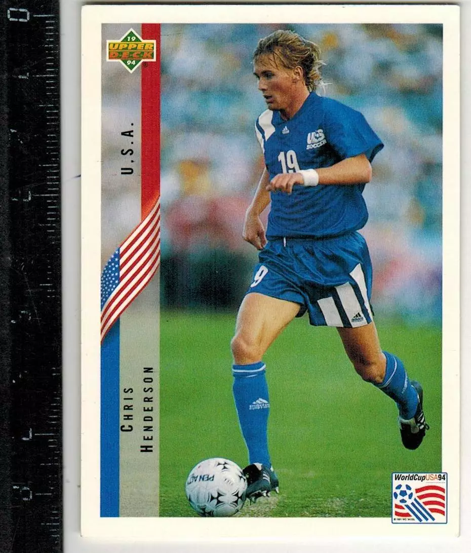 Чемпионат мира по футболу-1994 Chris Henderson/Крис Хендерсон США Upper Deck #12