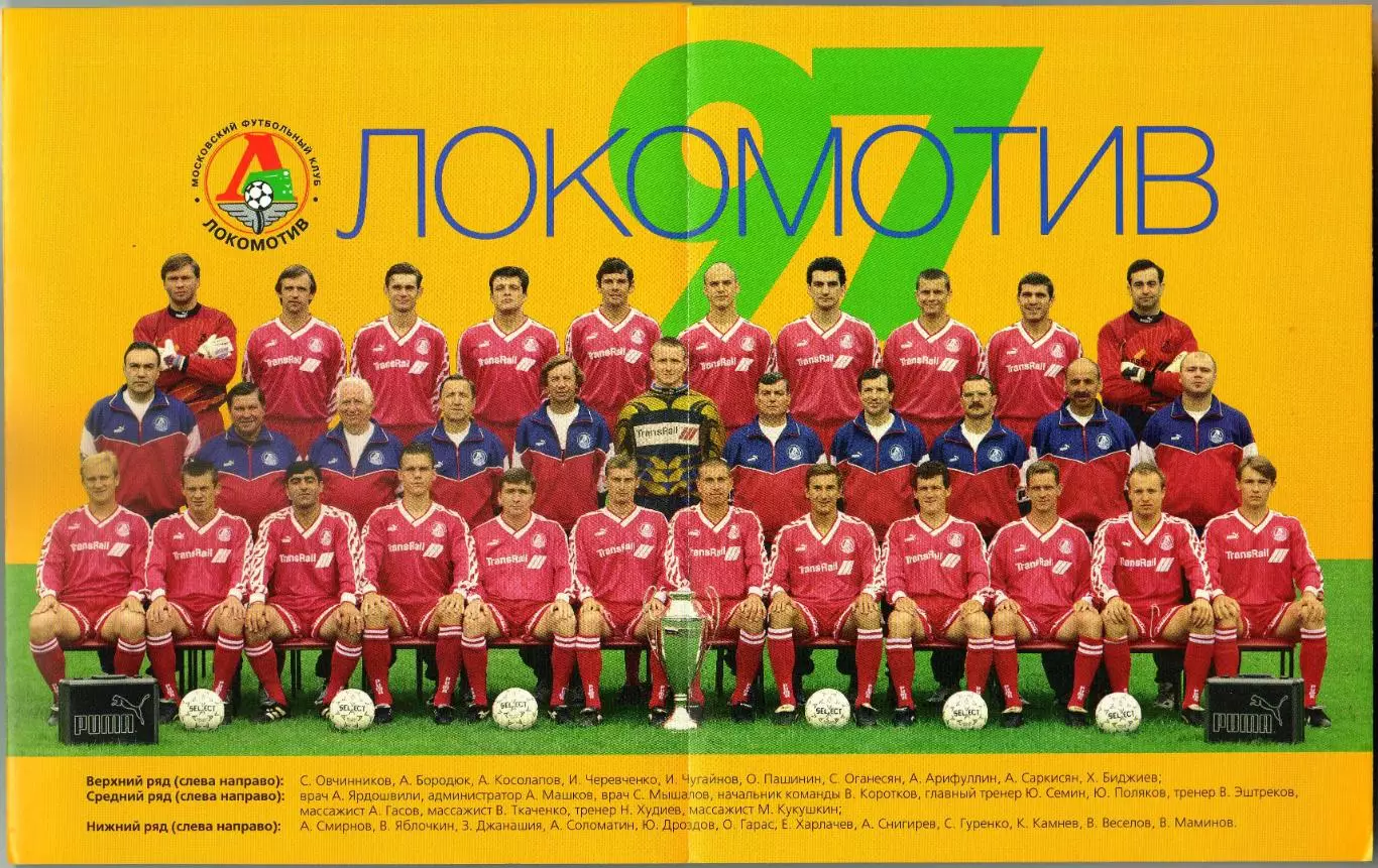 Локомотив Москва – Коджаелиспор Измит Турция 23.10.1997 / Командное фото 2