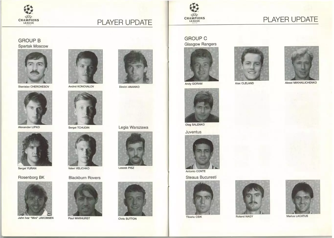 Справочник (дополнение) Лига чемпионов-1995/1996 Aalborg BK / Ольборг Дания 4