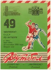 Спартак Тамбов – Звейниекс Лиепая 20.09.1986
