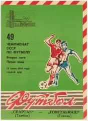 Спартак Тамбов – Гомсельмаш Гомель 25.06.1986