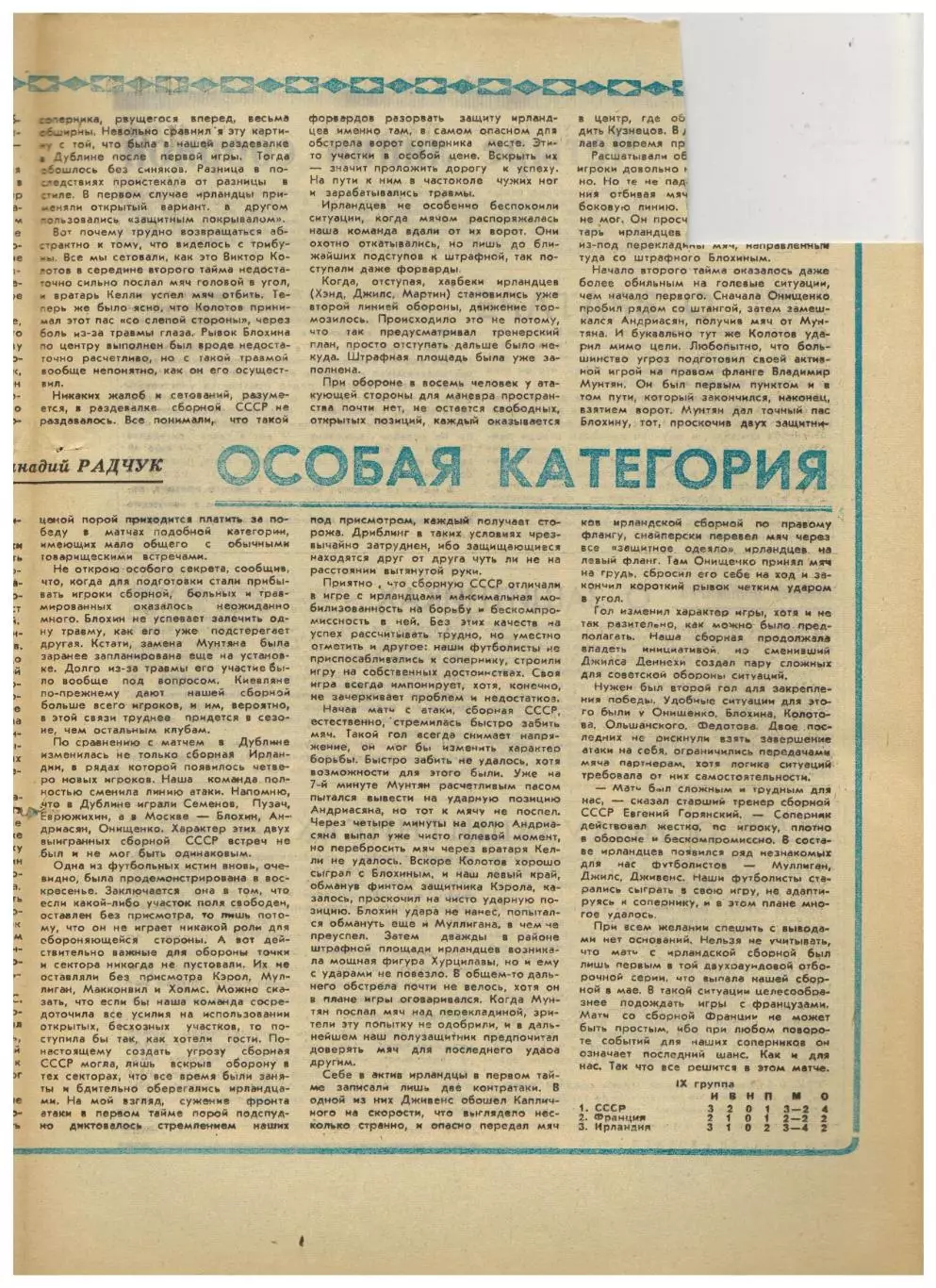 Футбол-Хоккей 1973 №20 Заря Луганск ОЧМ СССР–Ирландия–1:0 КОК Милан–Лидс–1:0 НХЛ 1