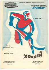 Кристалл Саратов – Динамо Москва 27.01.1982