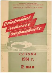 Торпедо Москва – Динамо Тбилиси 02.05.1961 Открытие летнего спортивного сезона