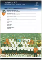 Лига чемпионов УЕФА 2005 Valencia CF/Валенсия /К.Раньери А.Палоп Р.Айяла П.Аймар