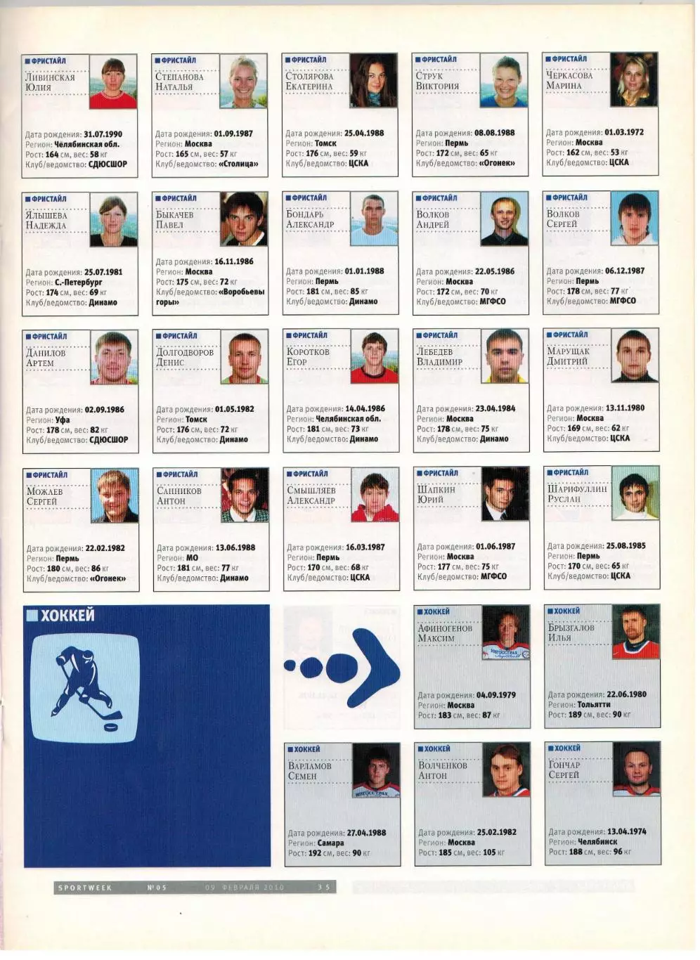 Sportweek 2010 №5 Сборная России на ЗОИ: состав прогнозы Джо Коул Владимир Куц 3