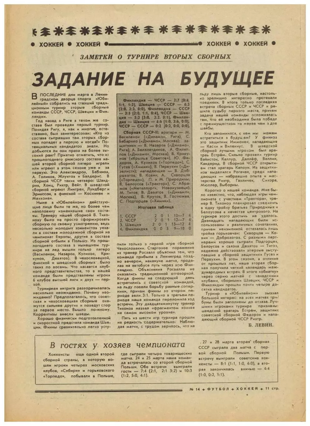 Футбол-Хоккей 1976 №14 Сб. СССР на ЧМХ.ЧЕХ U-18.Турнир 2-х сборных.Золотая шайба 3
