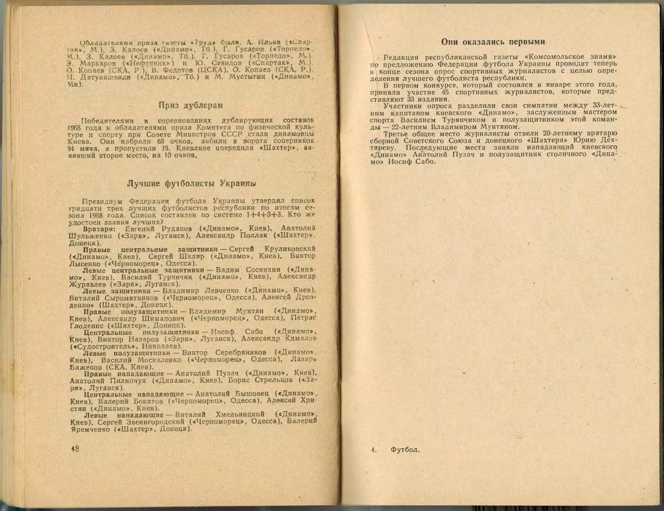 ФУТБОЛ 1969 Днепропетровск 1