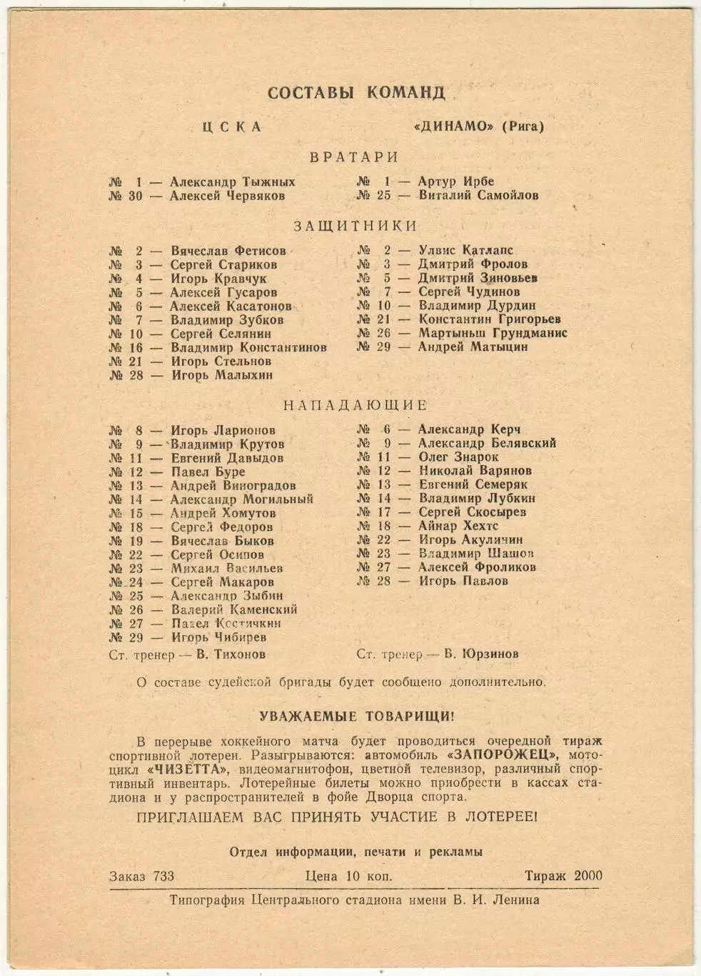ЦСКА – Динамо Рига 12.05.1988 1
