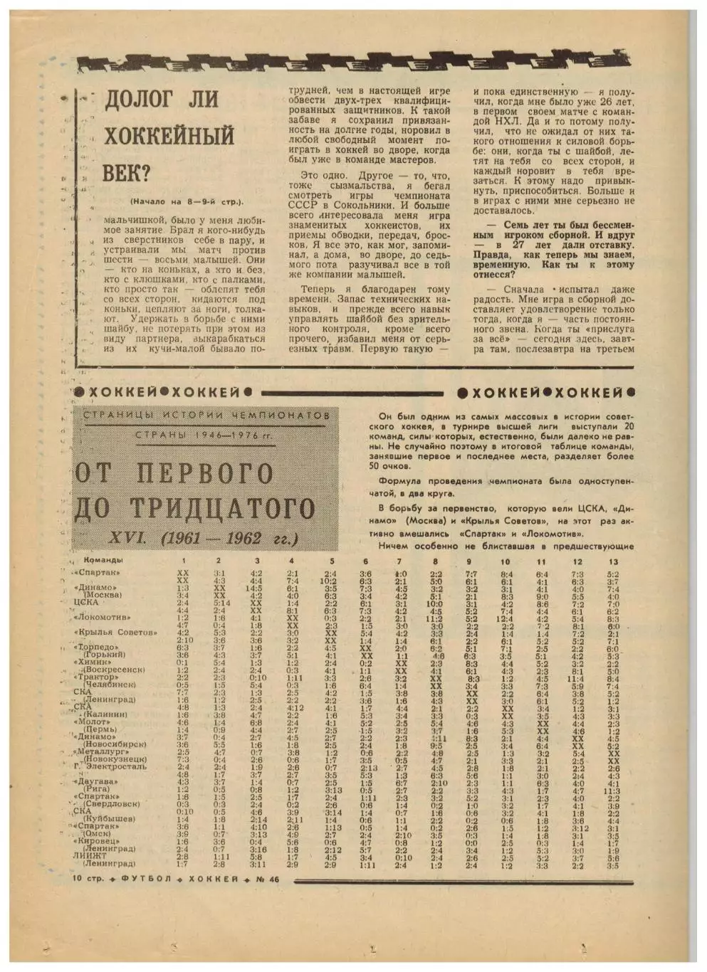 Футбол-Хоккей 1976 №46 Торпедо–чемпион.Уралмаш.В.Викулов.Крузейро.Ювентус.ЧСХ-62 4