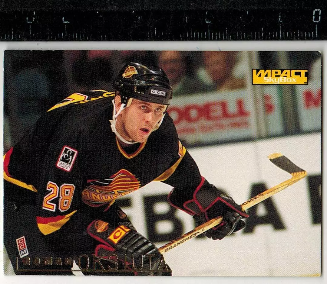 Poman Oksiuta Vancouver Canucks / Роман Оксюта Ванкувер Кэнакс 1996 Fleer/SkyBox