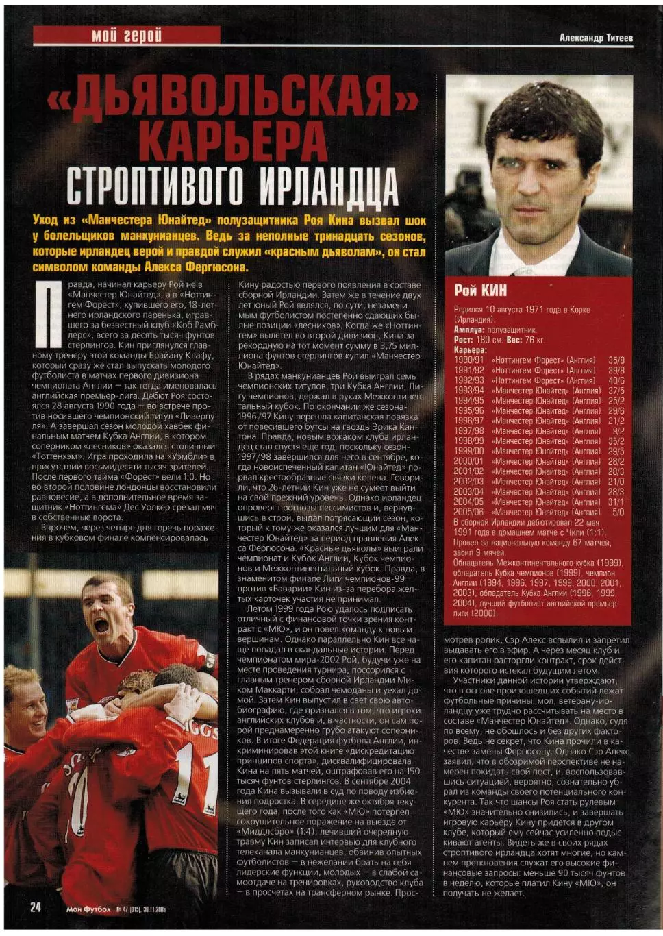 Мой Футбол 2005 № 47 Итоги ЧС Неманья Видич Андрей Чернышов Рой Кин Рональдиньо 4