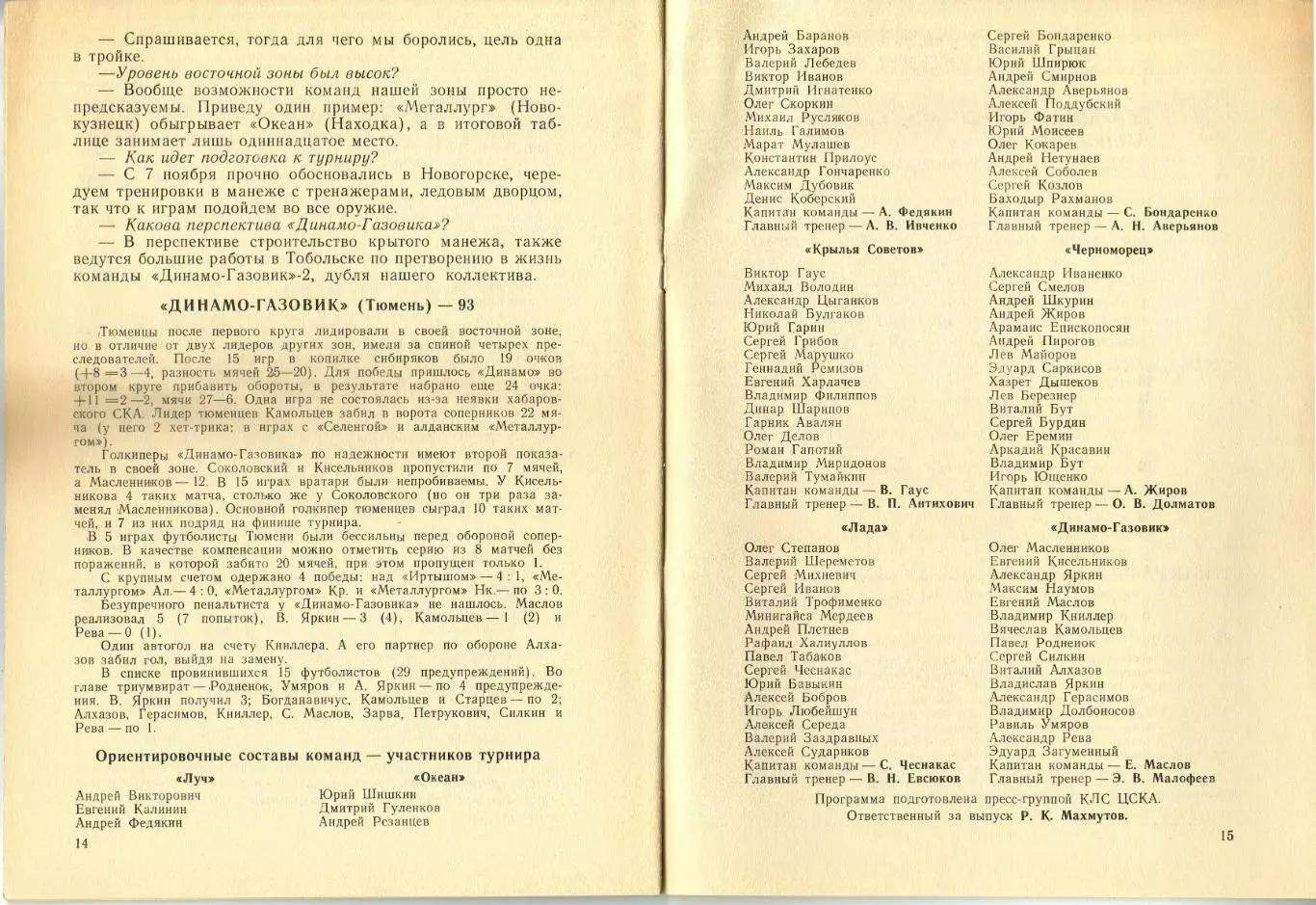 Переходный турнир 1993 Самара Владивосток Находка Новороссийск Тольятти Тюмень 1