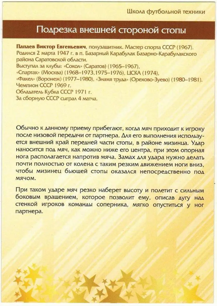 Виктор Папаев Спартак Москва Виртуозы отечественного футбола #36 1