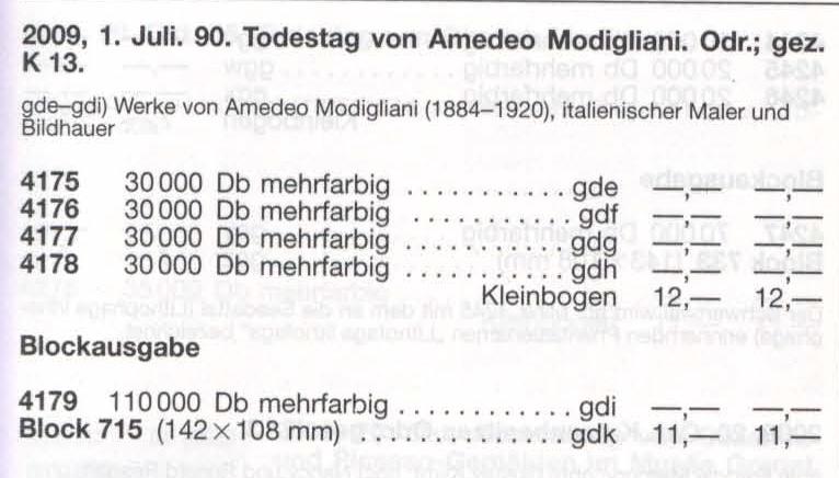 Сан-Томе и Принсипи 2009 Модильяни 90 лет со дня смерти МЛ+блок Mi=23€** Ню 3