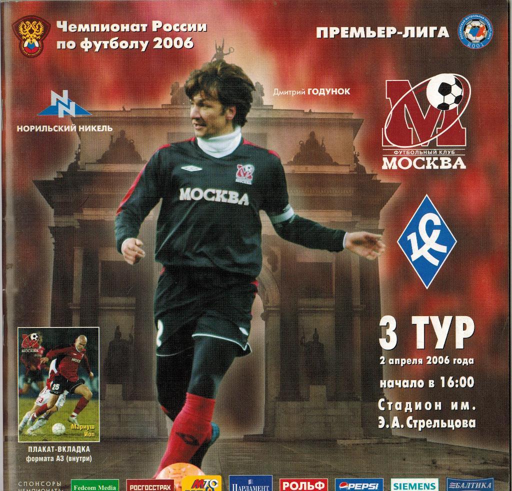 ФК Москва - Крылья Советов Самара 02.04.2006